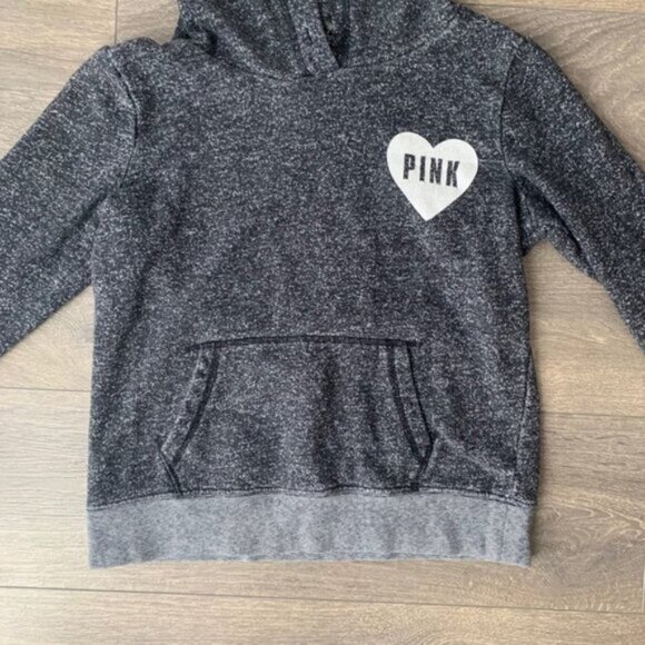 Pink Victoria's Secret Hoodie Sweater Pullover Heathered Marle Y2k 2000s Vtg S - Picture 3 of 12